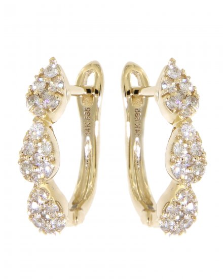  PEAR STYLE DIAMOND HUGGIES (TE837)